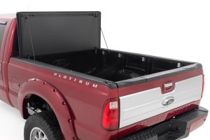 Ford F-250 Super Duty Hard Tri-Fold Flip Up Bed Cover - Rough Country - Rough Country - '99-'16 Ford F-250 Super Duty Hard Tri-Fold Flip Up Bed Cover - Rough Country - Rough Country - '99-'16